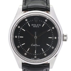 Rolex Cellini Replica 39.5mm Black Dial Luxury Watch for Men