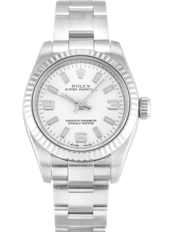 Rolex Oyster Perpetual Replica Lady 26mm White Dial 176234 Luxury Women's Watch