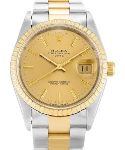 Rolex Oyster Perpetual Replica Date 34mm Champagne Dial Luxury Watch