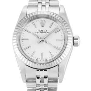 Rolex Oyster Perpetual Replica Lady 26mm Silver Dial Luxury Watch