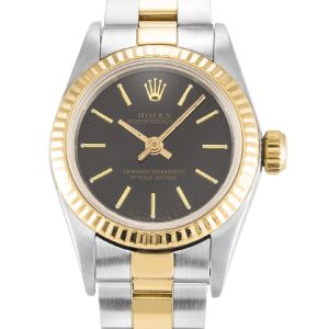 Rolex Oyster Perpetual Replica Lady 24mm Black Dial Luxury Watch - High Quality Automatic Women's Timepiece