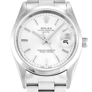 Rolex Replica Oyster Perpetual Date 34mm Silver Dial 15200 Luxury High Quality Timepiece