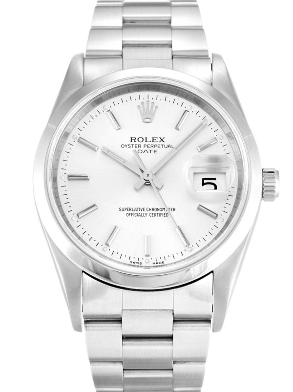 Rolex Replica Oyster Perpetual Date 34mm Silver Dial 15200 Luxury High Quality Timepiece