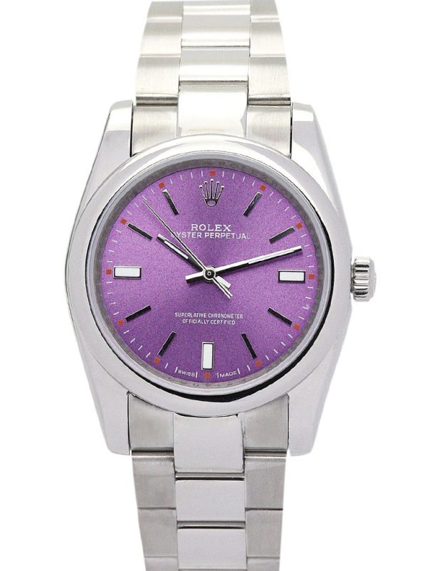 Rolex Oyster Perpetual Replica Lady 31mm Purple Dial 177200 - High Quality Luxury Watch
