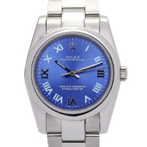 Rolex Oyster Perpetual Replica Lady 31mm Blue Dial Automatic Luxury Watch for Women