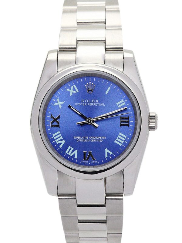 Rolex Oyster Perpetual Replica Lady 31mm Blue Dial Automatic Luxury Watch for Women