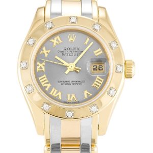 Rolex Pearlmaster Replica 28mm Rhodium Dial 80318 Luxury High Quality Timepiece