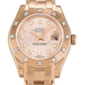 Rolex Pearlmaster Replica 29mm Rose Dial 80315 - Luxury Women's Automatic Watch