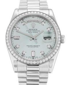 Rolex Day-Date Replica 36mm Blue Dial 118346 Luxury High-Quality Timepiece