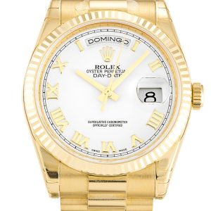Rolex Day-Date Replica 36mm White Dial 118238 Luxury Men's Watch