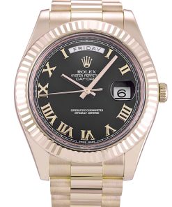 Rolex Day-Date II Replica 40mm Black Dial Luxury Wristwatch for Men