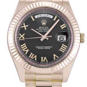 Rolex Day-Date II Replica 40mm Black Dial Luxury Wristwatch for Men