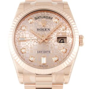 Rolex Day-Date Replica 36mm Rose Dial 118235 F Luxury Men's Watch