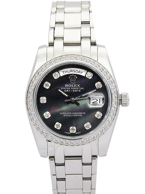 Rolex Day-Date Replica 36mm Black Dial 118346 Luxury High Quality Watch