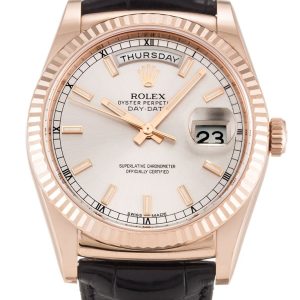 Rolex Day-Date Replica 36mm Silver Dial Luxury Watch 118135 High Quality