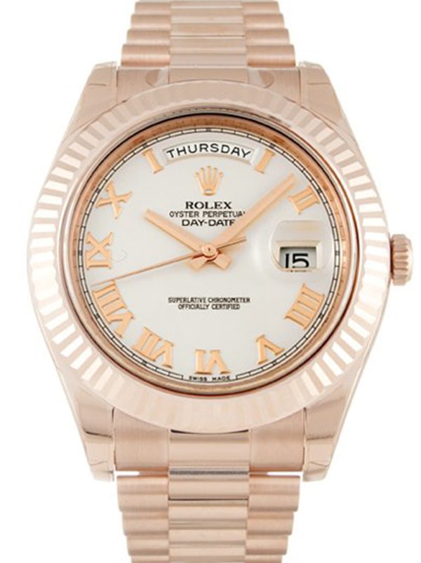 Rolex Day-Date II Replica 40mm Ivory Dial Luxury Watch for Men