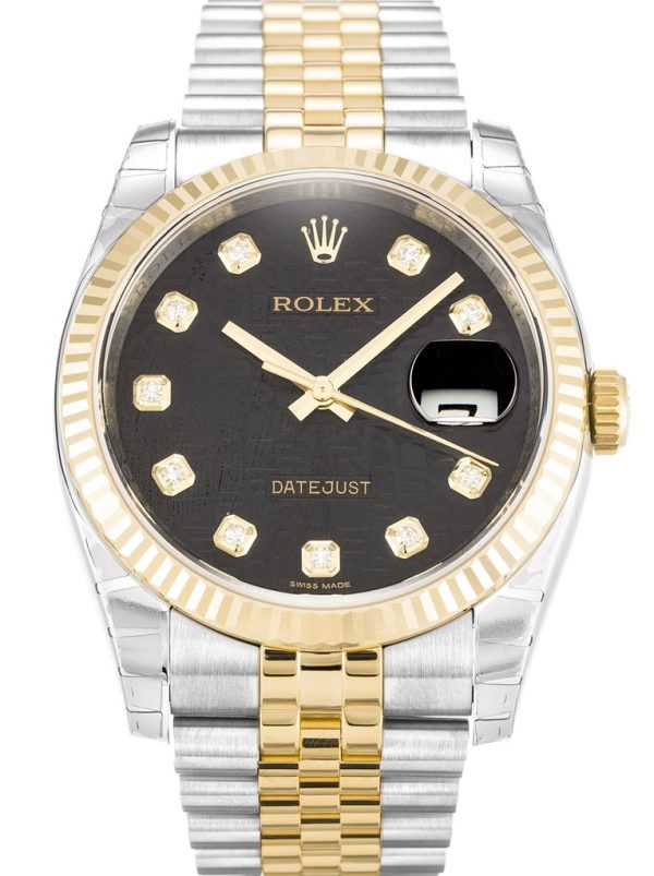 Rolex Datejust Replica 36mm Black Jubilee Dial 116233 Luxury Men's Watch