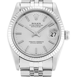 Rolex Datejust Mid-Size Replica 31mm Silver Dial Luxury Watch for Women