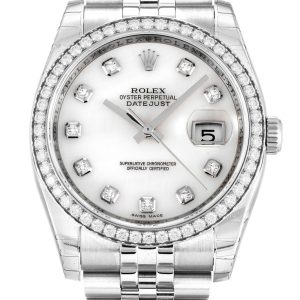 Rolex Datejust Replica 36mm Mother of Pearl White Dial 116244 _ High Quality Luxury Watch