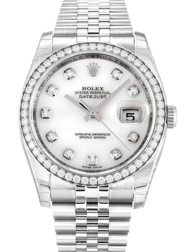 Rolex Datejust Replica 36mm Mother of Pearl White Dial 116244 _ High Quality Luxury Watch