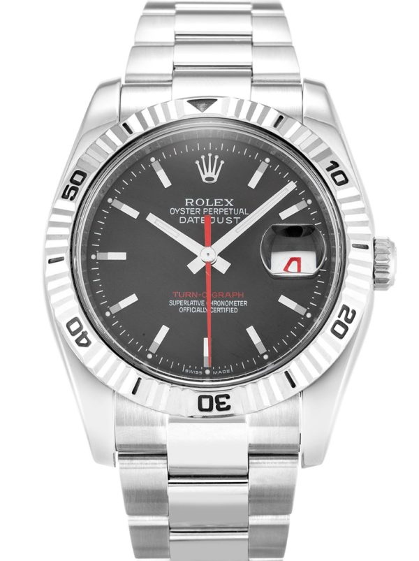 Rolex Datejust Turn-O-Graph Replica 36mm Grey Dial Luxury Watch for Men