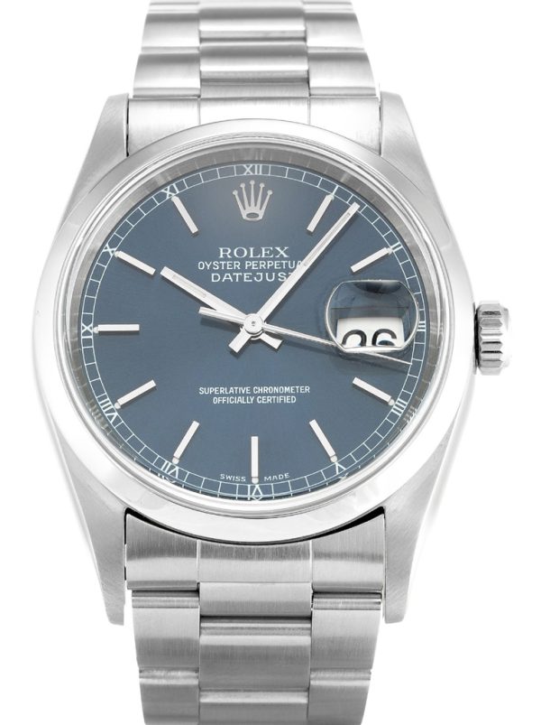 Rolex Datejust 36mm Blue Dial 16200 Luxury Replica Watch for Men