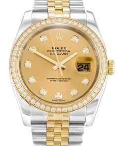 Rolex Datejust Replica 36mm Champagne Dial 116243 Luxury High Quality Watch