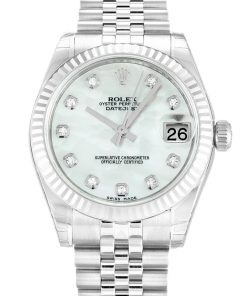 Replica Rolex Lady-Datejust High Quality 31mm Mother of Pearl White Dial 178274 Luxury Watch