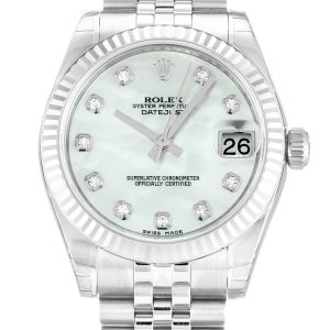 Replica Rolex Lady-Datejust High Quality 31mm Mother of Pearl White Dial 178274 Luxury Watch