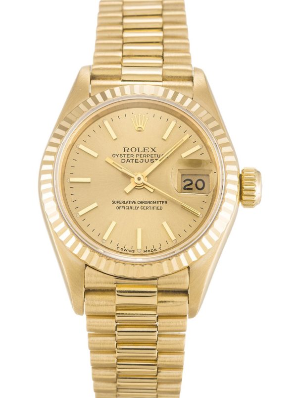 Rolex Lady-Datejust Replica 26mm Champagne Dial 69178 Luxury High Quality Watch
