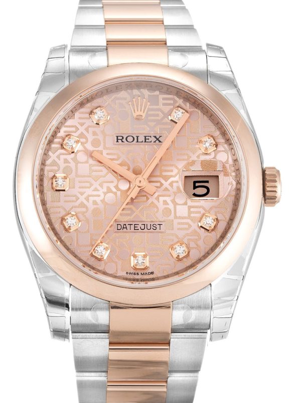 Rolex Datejust 36mm Rose Dial Replica Luxury Watch for Men