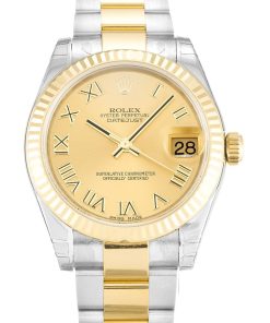 Rolex Lady-Datejust Replica 31mm Champagne Dial 178273-2 Luxury High Quality Watch