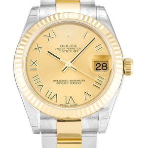 Rolex Lady-Datejust Replica 31mm Champagne Dial 178273-2 Luxury High Quality Watch