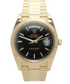 Rolex Day-Date Superclone Replica 40mm Black Dial 228238 Luxury Men's Watch