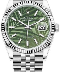 Rolex Datejust Replica 36mm Palm Motif Dial 126234-0047 Luxury High Quality Timepiece