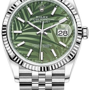 Rolex Datejust Replica 36mm Palm Motif Dial 126234-0047 Luxury High Quality Timepiece