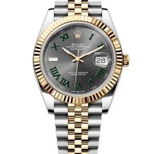 Rolex Superclone Datejust 41mm Rhodium Dial 126333 ??Wimbledon?? Fluted Jubilee Replica - High Quality Luxury Watch