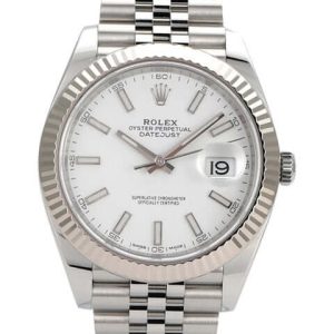 Rolex Datejust Replica 41mm White Dial 126334 Jubilee Fluted Luxury Watch