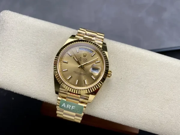 Superclone Rolex Day-Date II Replica 40mm Champagne Dial Luxury Automatic Watch for Men - Image 5