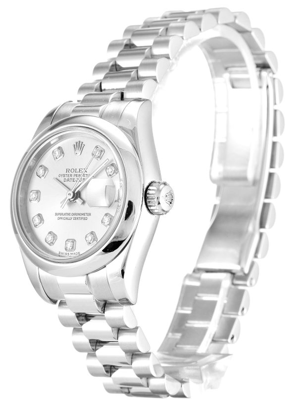 Rolex Replica Lady-Datejust 26mm Silver Dial 179166 Luxury Women's Watch - Image 2