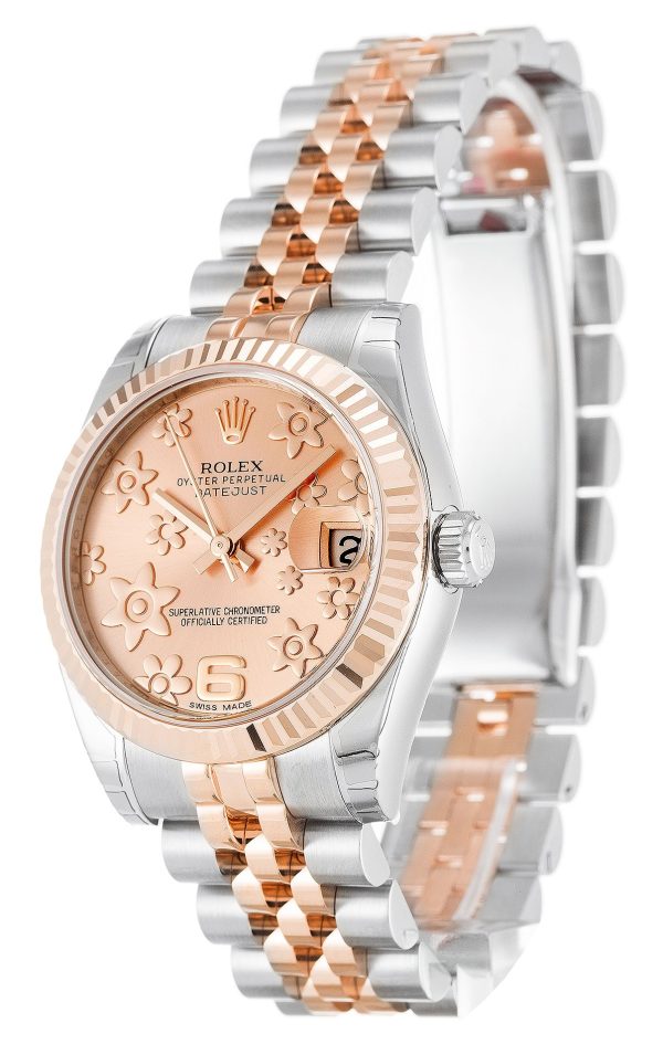 Rolex Replica Datejust Mid-Size 31mm Pink Floral Dial 178271 Luxury Automatic Women's Watch - Image 2
