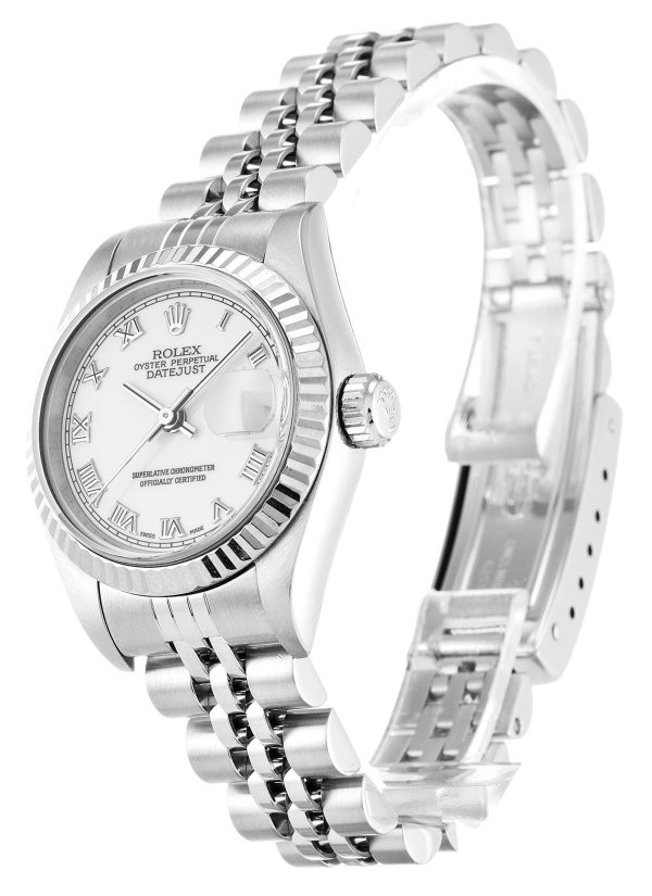 Rolex Lady-Datejust Replica 25mm White Dial Luxury Watch for Women 79174 - Image 2