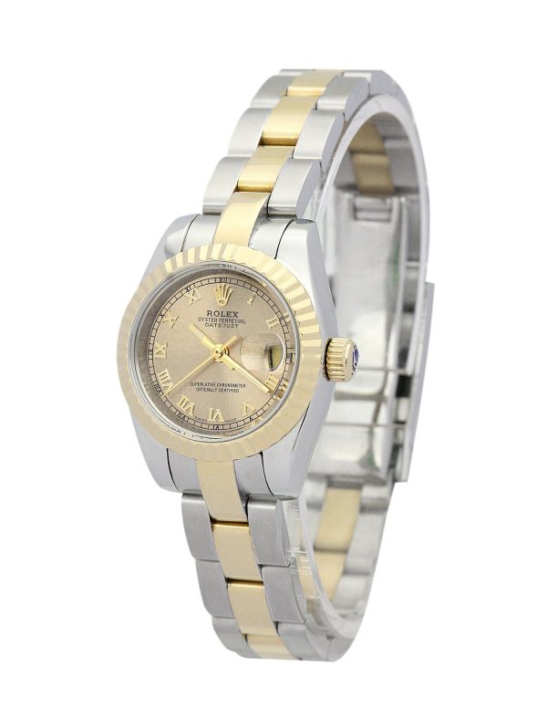 Rolex Lady-Datejust Replica 26mm Yellow Gold Dial 179163 Luxury Women's Automatic Watch - Image 3