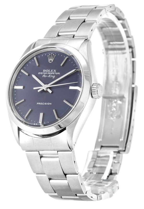 Rolex Air-King Replica High-Quality 34mm Blue Dial Automatic Watch for Men - Image 2