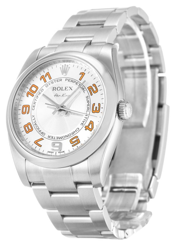 Rolex Replica Air-King 34mm Silver Dial Automatic Luxury Watch for Men 114200 - Image 2