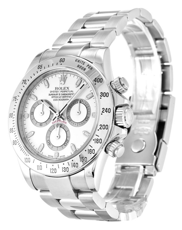 Rolex Superclone Daytona Replica 40mm White Dial Chronograph Luxury Watch - Image 3
