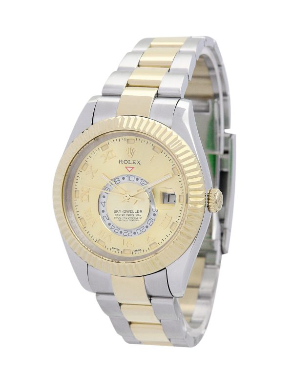 Rolex Replica Sky-Dweller 326938-2 Gold Dial 42mm Luxury Automatic Men's Watch - Image 2