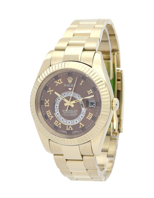 Rolex Sky-Dweller Replica 42mm Brown Dial 326938 Luxury Automatic Men's Watch - Image 2