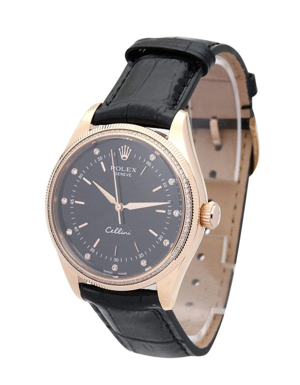 Rolex Cellini Replica 39.5mm Black Dial Luxury Watch for Men - Image 2