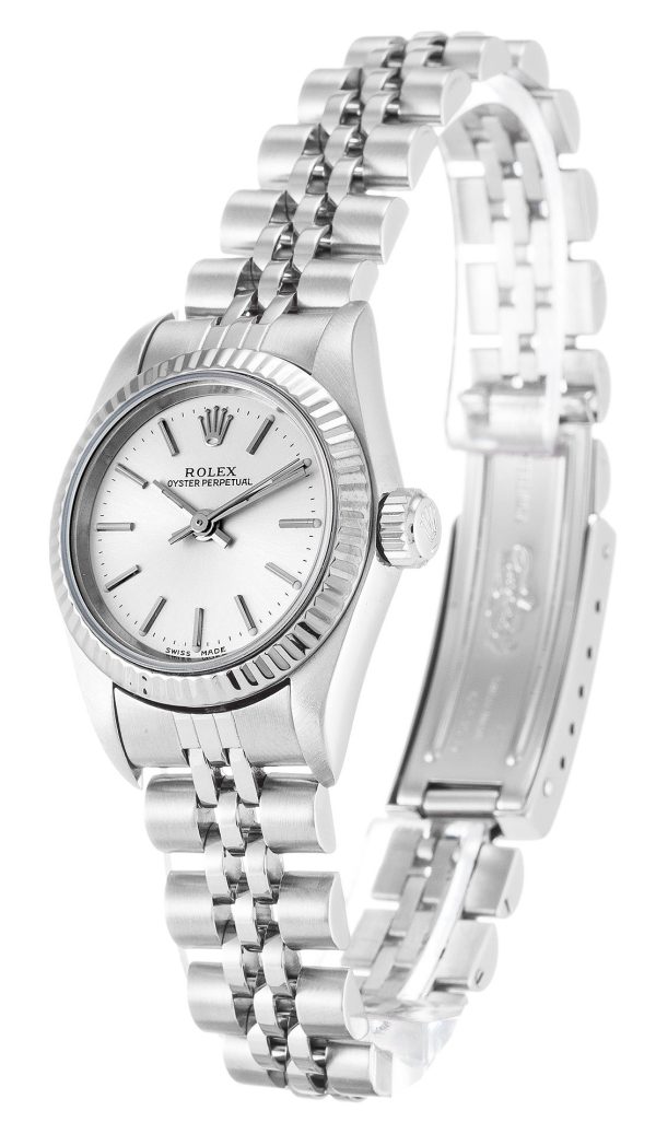 Rolex Oyster Perpetual Replica Lady 24mm Silver Dial 67194 - Luxury Women's Automatic Watch - Image 2